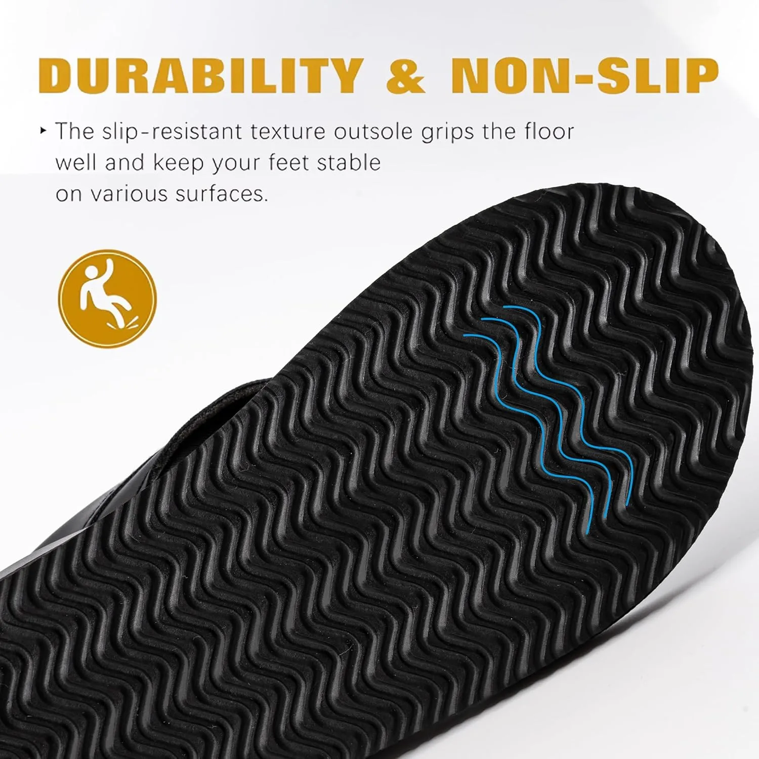 QIGEGE Flip Flop For Men with Arch Support Ultra Soft Cushion Footbed Slip On Lightweight Comfortable Thick Yoga Mat Thong Sandals Beach Thong Slides