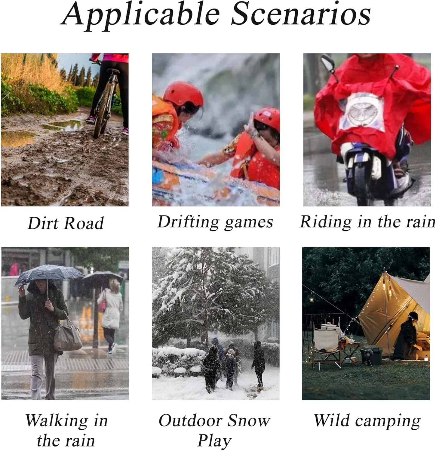 Rain Shoe Covers Waterproof Rain Boot Shoe Cover PVC Rubber Sole Reusable Anti-Slip Rain Snow Boots Overshoes Gear Shoes Durable Mud-Proof Shoe Protector for Cycling Outdoor Travel (Black, M)