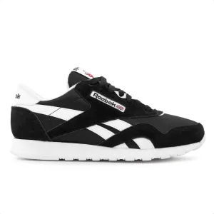 Reebok Men's Classic Nylon Trainers, Cblack Ftwwht Ftwwht, 4