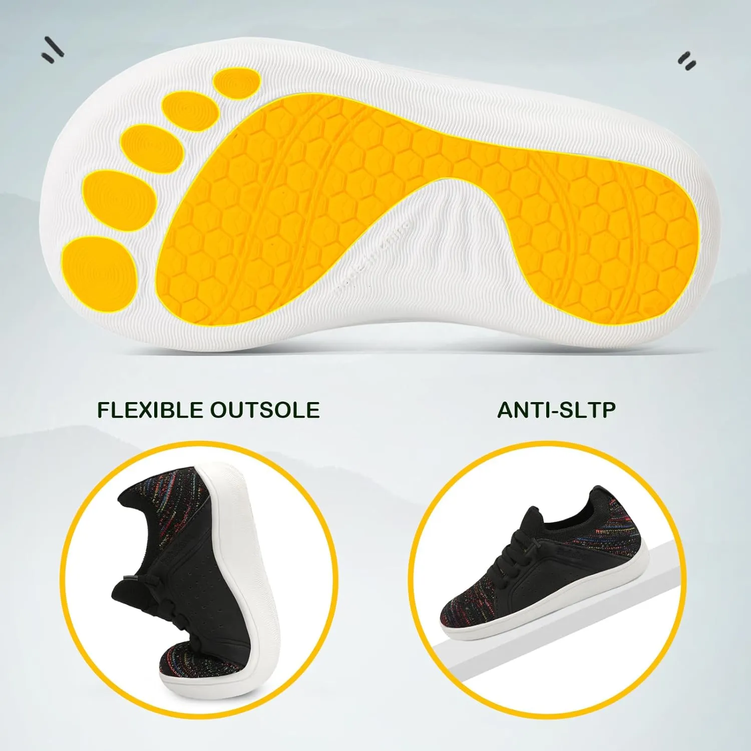 relxfeet Toddler Shoes Boys Girls Wide Barefoot Slip On Walking Tennis Sneakers