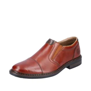 Rieker Mens 17659-23 Slip On Brown Leather Extra Wide Fit Shoes