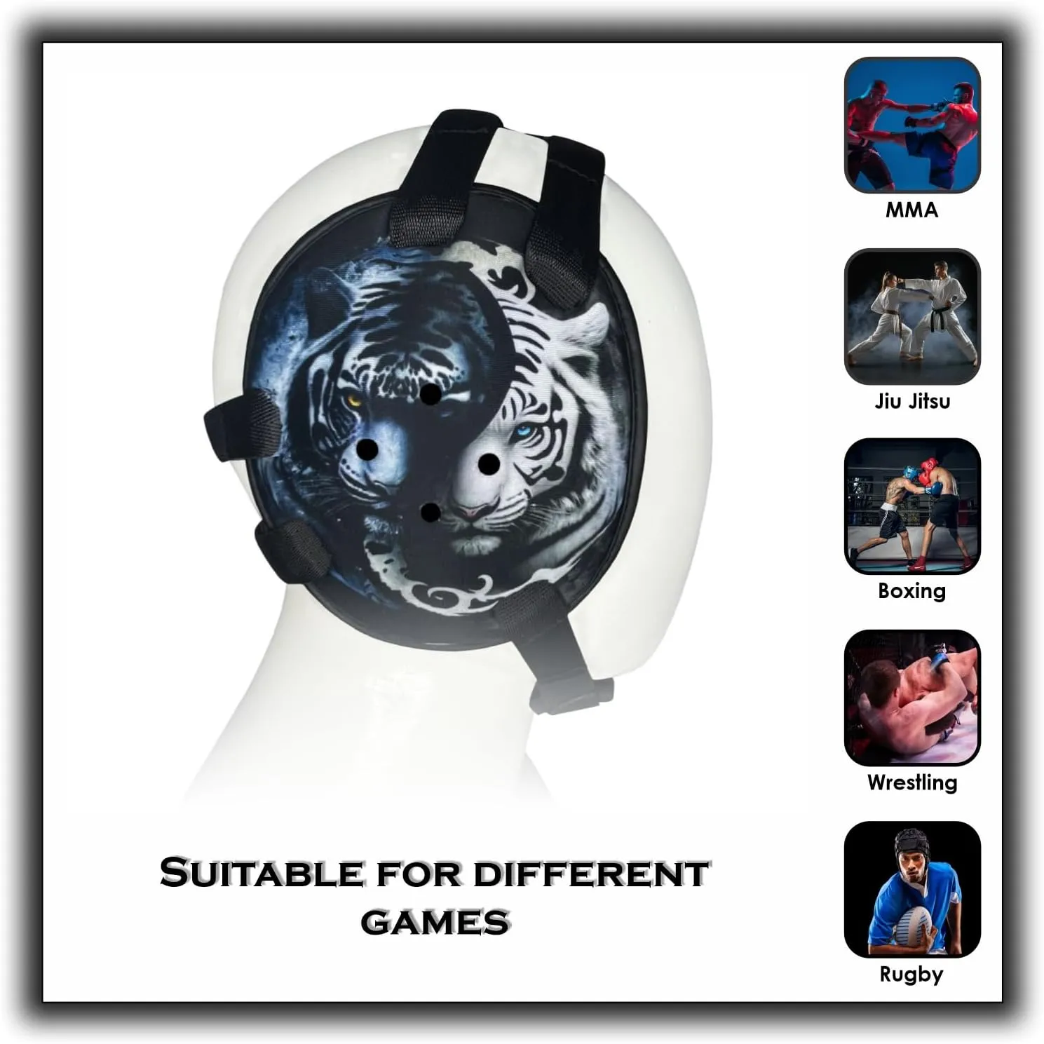 ROAR-INT BJJ Ear Guard New Easy to Adjust Design Wrestling Protective Headgear Wrestling Ear Guard MMA Jiu Jitsu