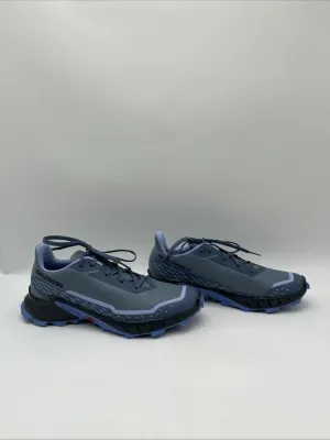 Salomon Women's Alphacross 5 Trail Running Shoes Blue Size 8.5 - Very Good