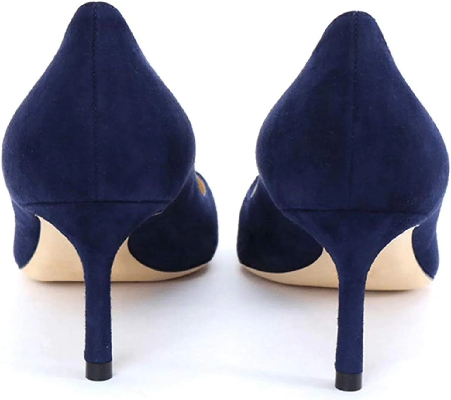 SAMMITOP Women's Kitten Heel Pumps,Pointed Toe Slip On Shoes,Ladies Office Daily Dress Pumps 6.5CM