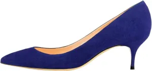 SAMMITOP Women's Kitten Heel Pumps,Pointed Toe Slip On Shoes,Ladies Office Daily Dress Pumps 6.5CM