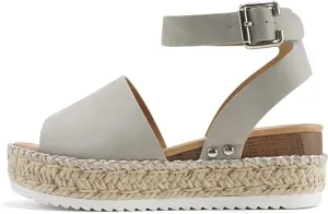 Sandals Topic Heel Strap (Whipped Grey All-encompassing selection Dv Platform Ankle Soda Stitch) Local delivery Espadrille