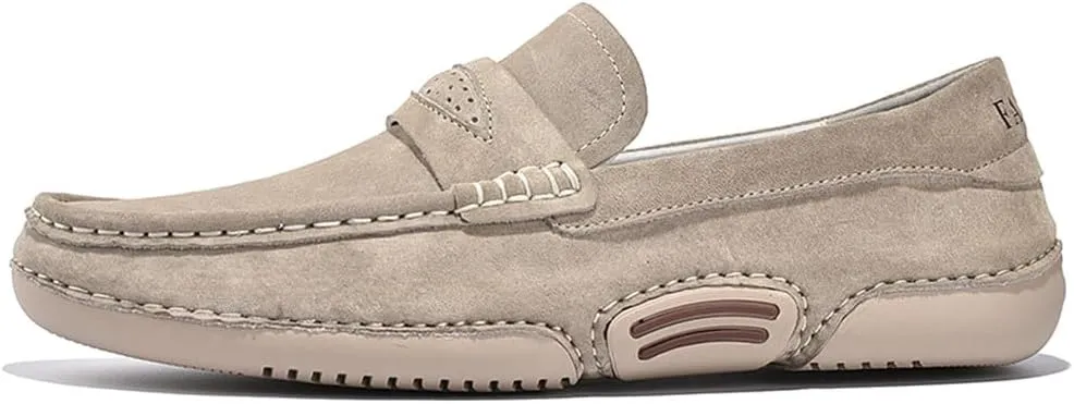 Santimon Men's Penny Loafers Driving Shoes Knit Moccasin Slip-on Loafer Breathable Soft Sole Walking Shoes