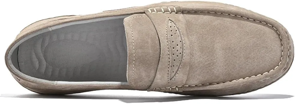 Santimon Men's Penny Loafers Driving Shoes Knit Moccasin Slip-on Loafer Breathable Soft Sole Walking Shoes