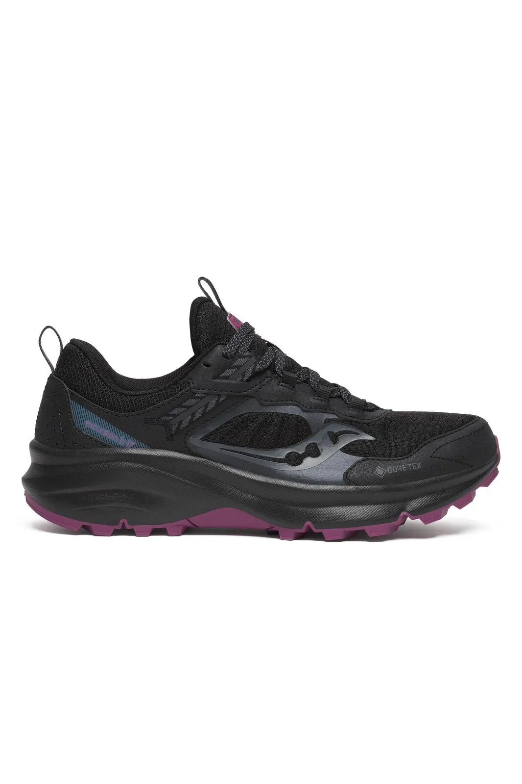 Saucony Womens Excursion TR17 Gore Tex GTX Runners Shoes in Black/Plum