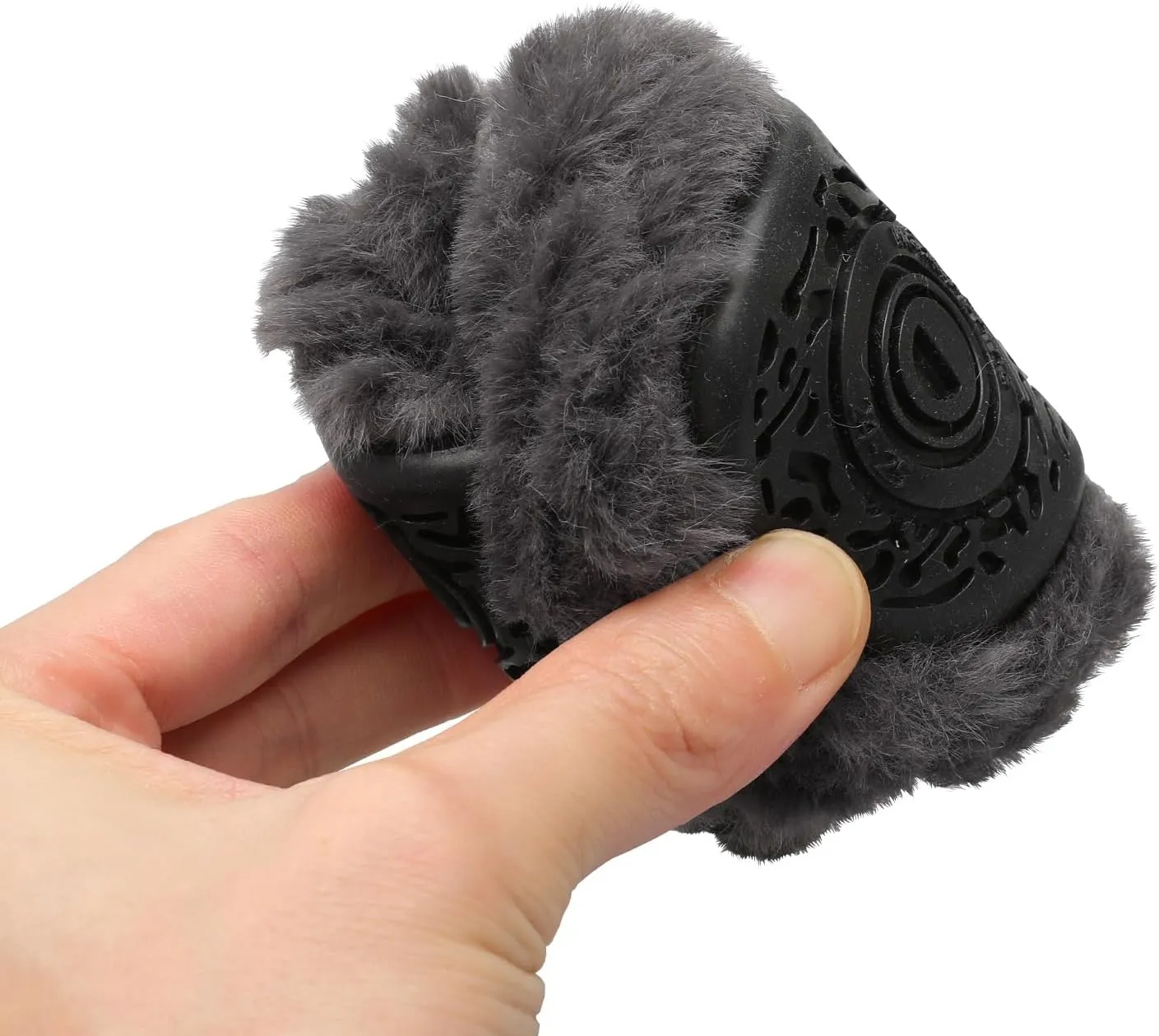 Scurtain Unisex Kids Toddler Slippers Socks Artificial Woolen Slippers with Non-slip Rubber Sole