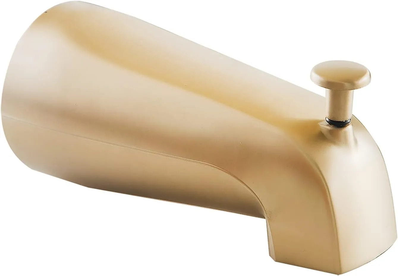 SENTO Slip On Gold Universal Bathroom Tub Spout with Diverter, Durable Heavy Duty Metal Bathtub Faucet with Shower Diverter - 4 Inches 1/2" Copper Pipe, Satin Bras