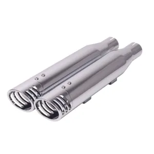 Sharkroad 3" Chrome Slip-on Mufflers Exhaust for Harley 2014-2022 Sportster XL 883/1200 BACK ORDER