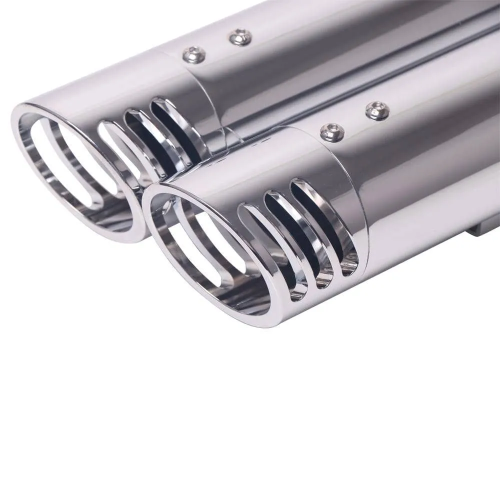 Sharkroad 3" Chrome Slip-on Mufflers Exhaust for Harley 2014-2022 Sportster XL 883/1200 BACK ORDER