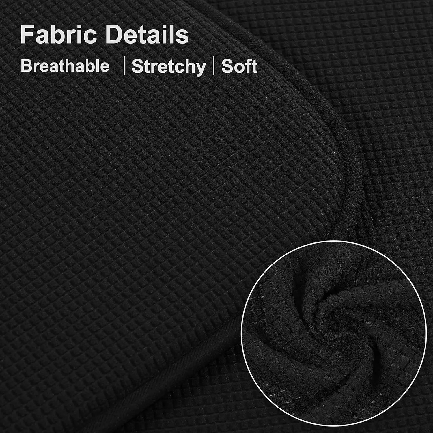 Shinnwa Dining Chair Cushions 2 Pack, Non Slip Indoor Chair Pads, U-Shaped Kitchen Seat Cushions, Set of 2, 15 x 16 Inches, Black