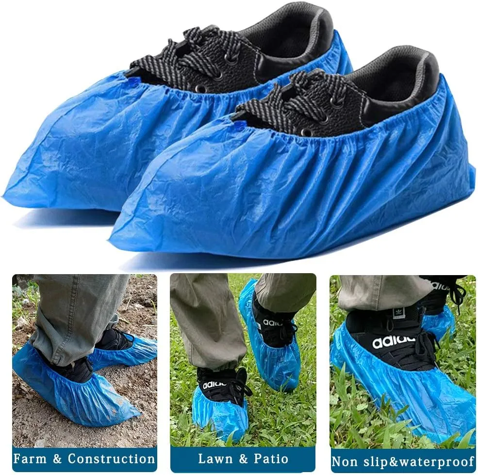 Shoe Covers Disposable,200Pack（100Pairs）Boot Covers Waterproof Non-Slip One Size Fits Most for Rain,Indoor,Women,Men and More