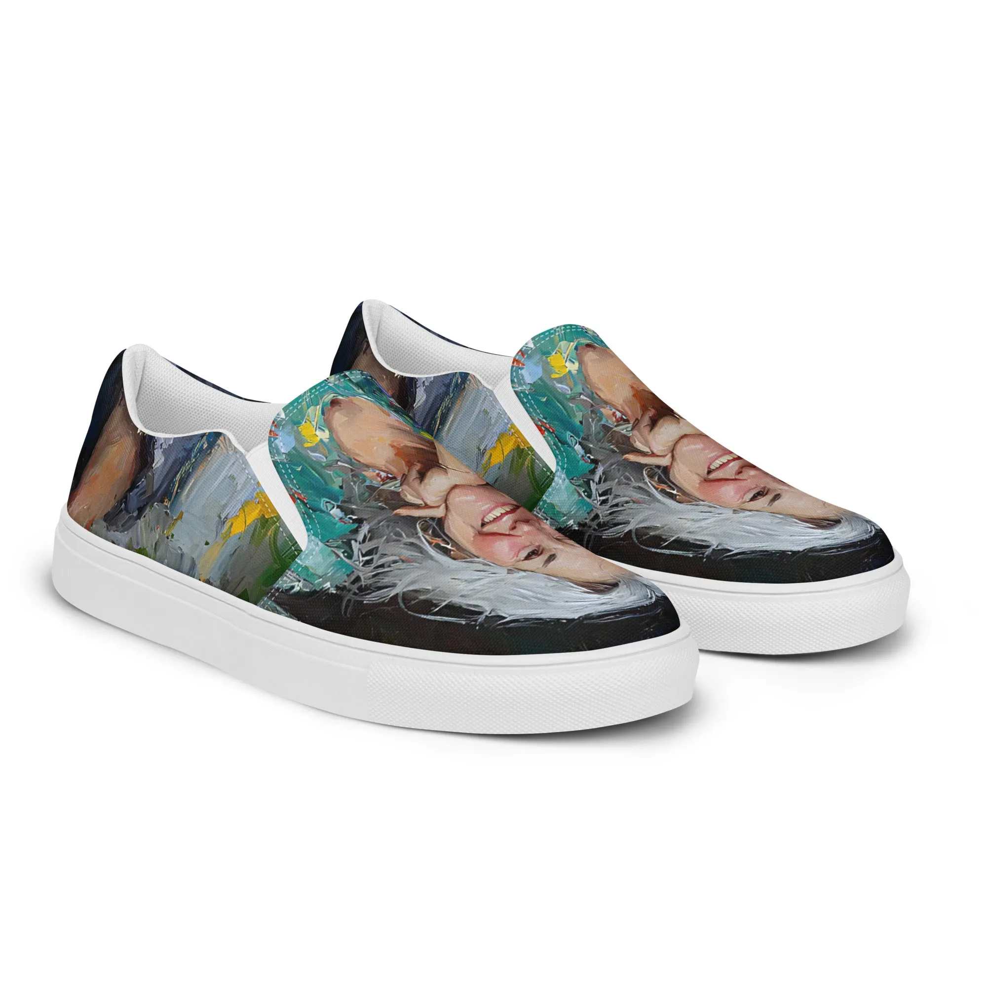 Silent Prosperity Women’s slip-on canvas shoes
