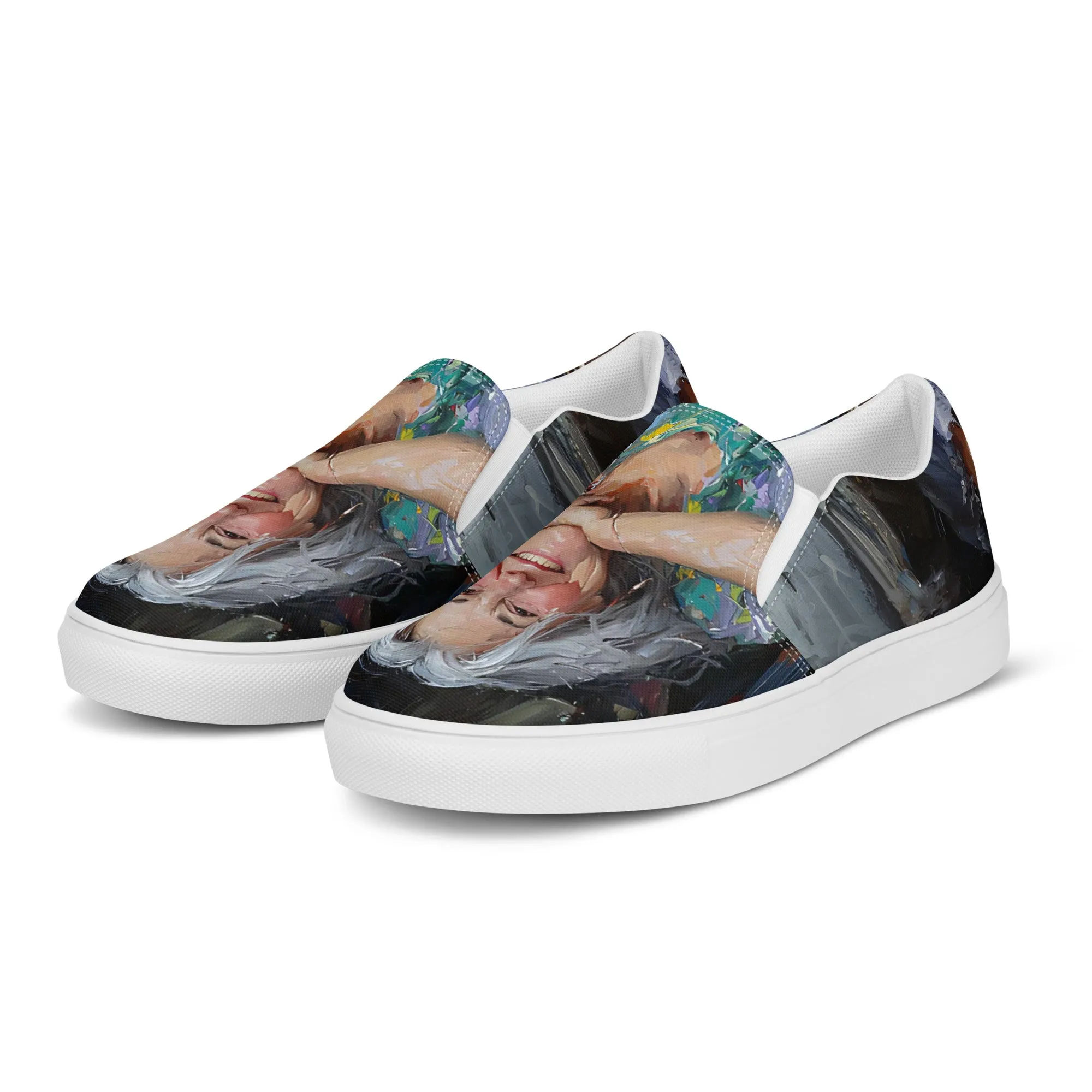 Silent Prosperity Women’s slip-on canvas shoes