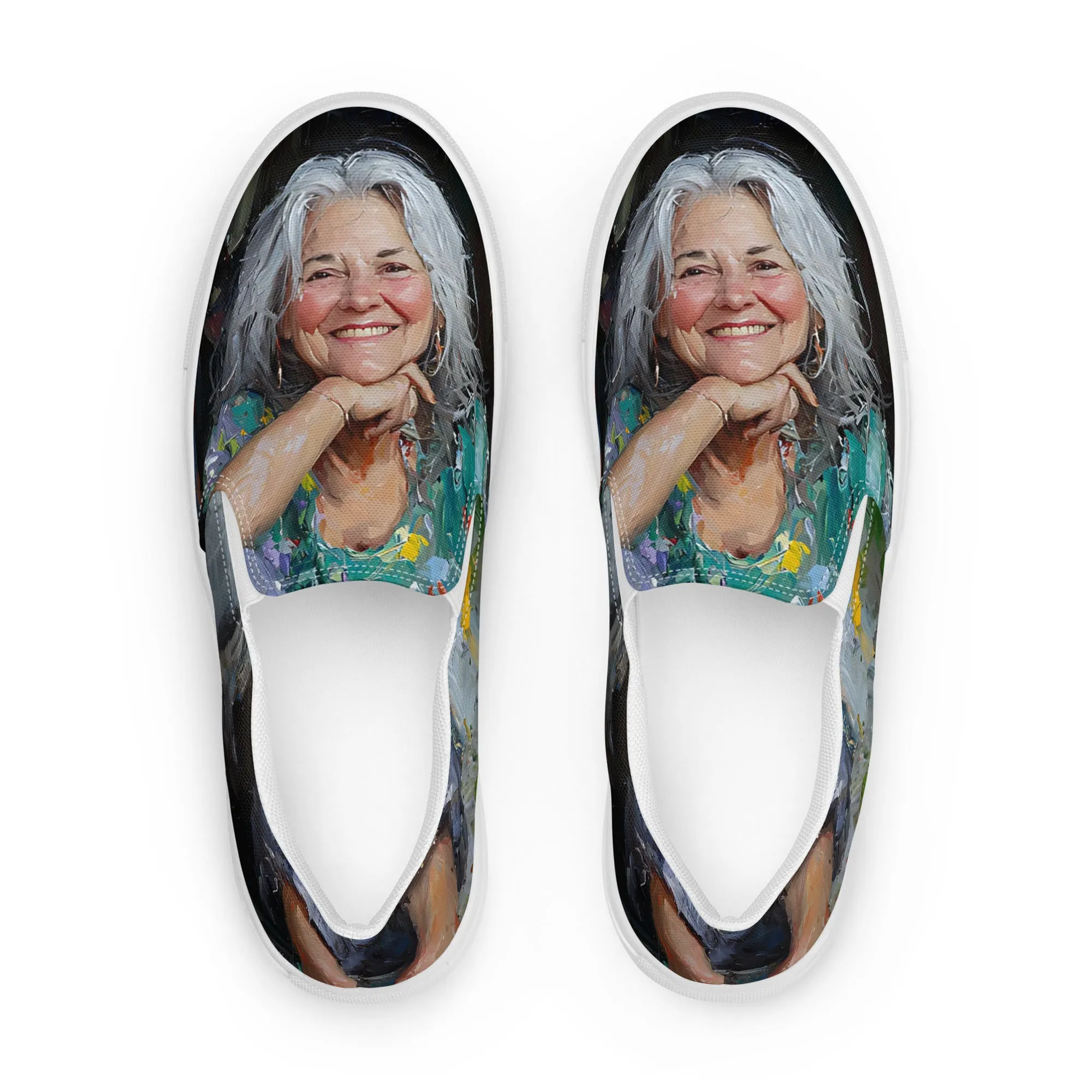 Silent Prosperity Women’s slip-on canvas shoes
