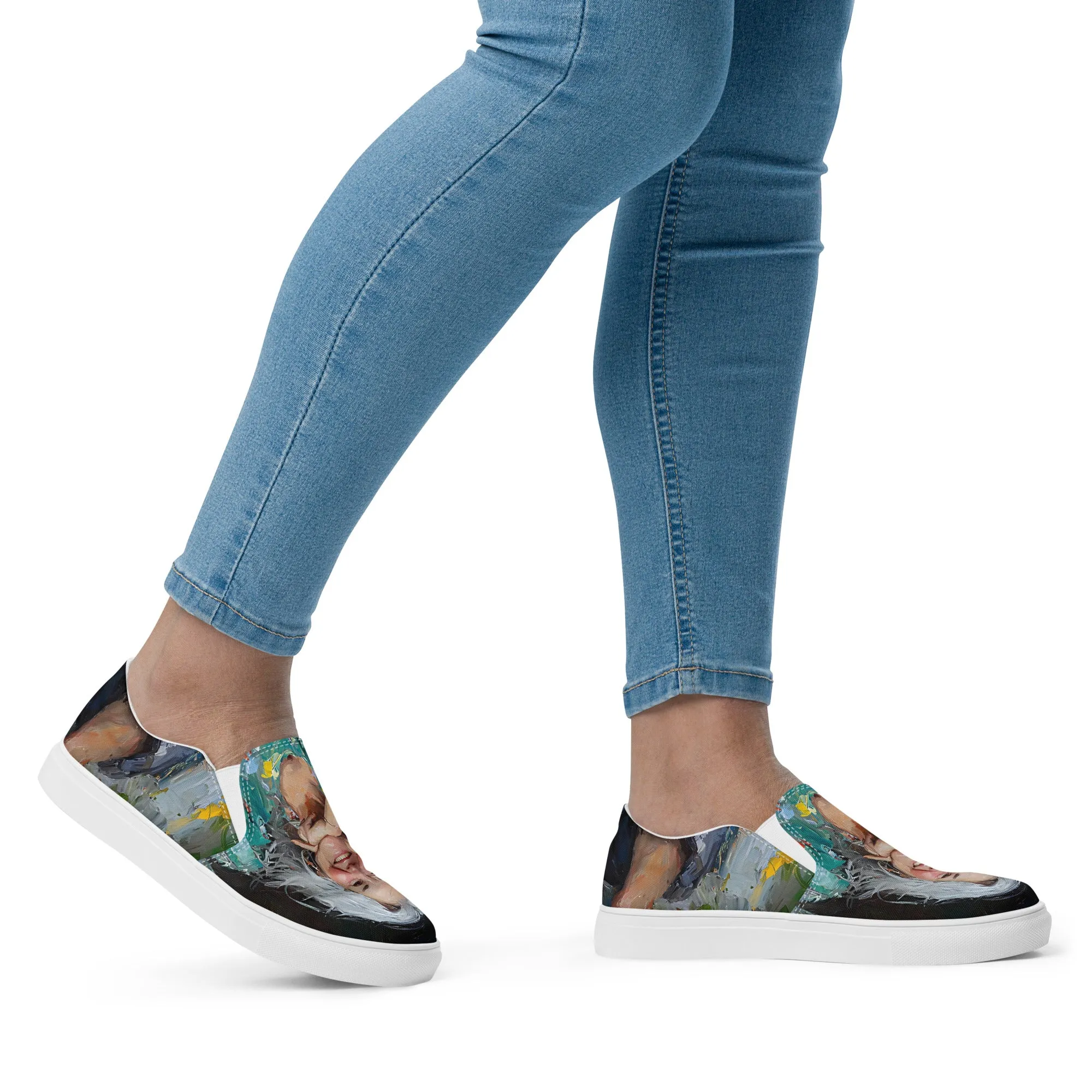 Silent Prosperity Women’s slip-on canvas shoes