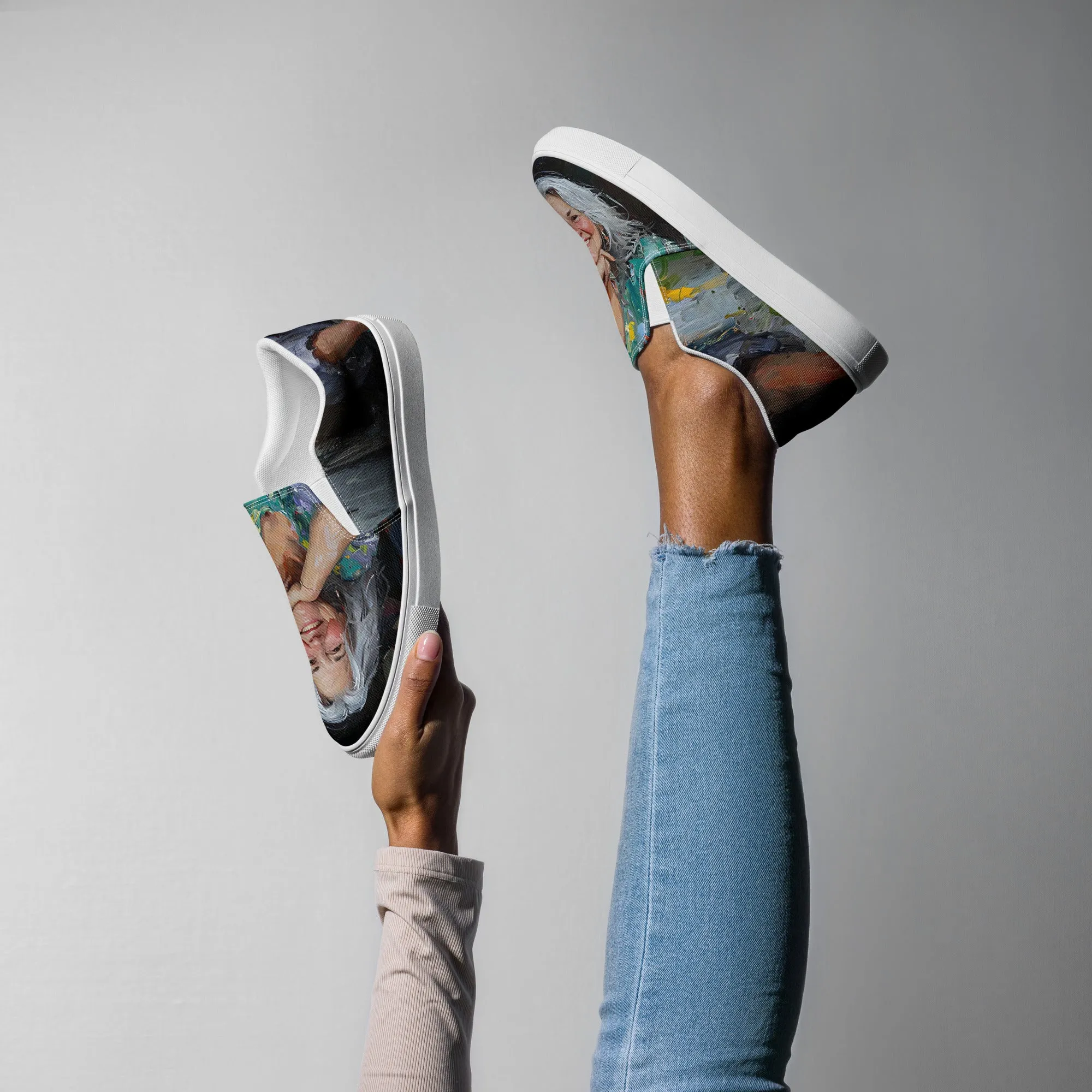 Silent Prosperity Women’s slip-on canvas shoes