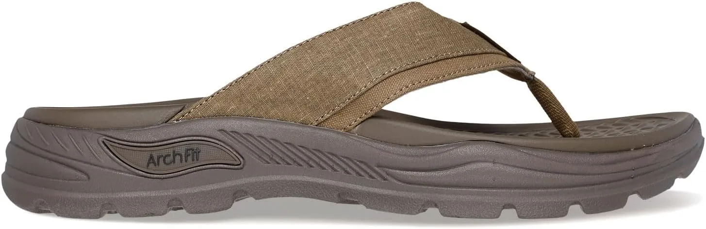 Skechers Men's Arch Fit Motley Sd-Rigel Canvas Thong Sandal