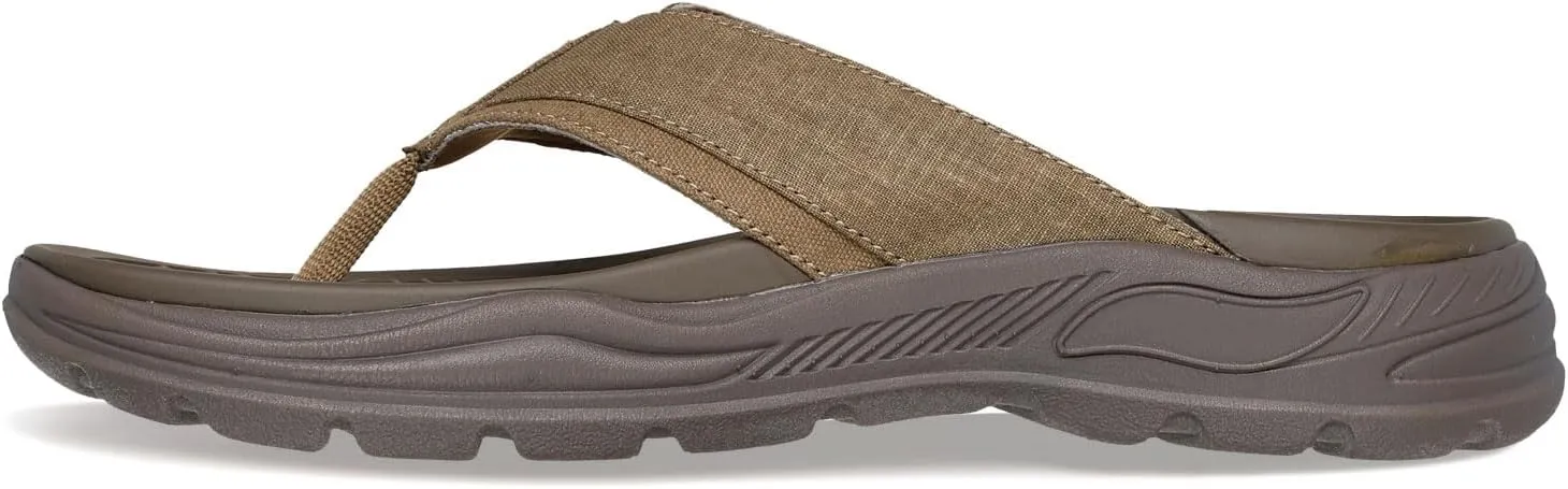 Skechers Men's Arch Fit Motley Sd-Rigel Canvas Thong Sandal