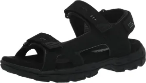 Skechers Men's Garver-Louden 64487 Open Toe Sandal W/Strap Closure, Black, 13 EW US