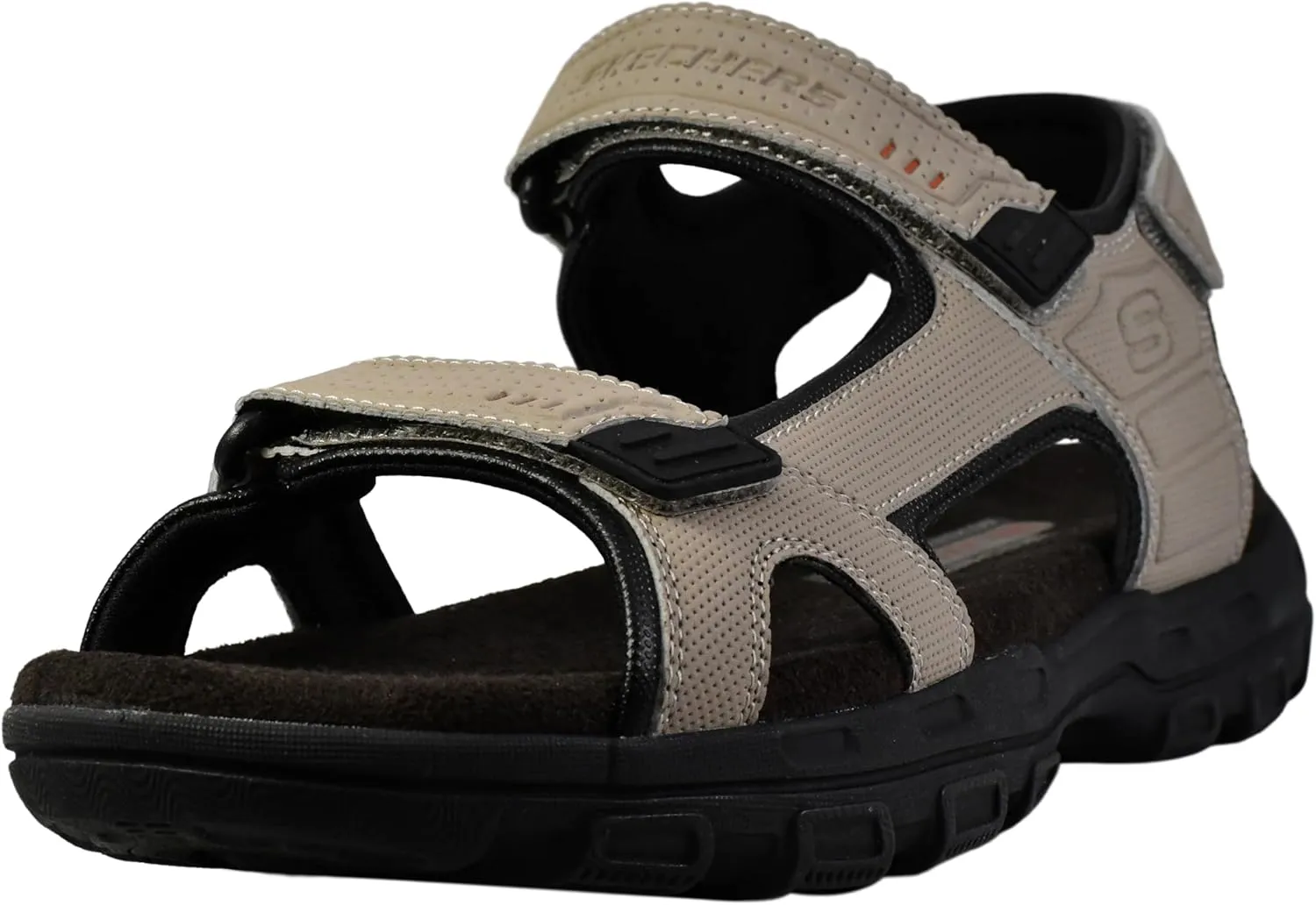 Skechers Men's Garver-Louden 64487 Open Toe Sandal W/Strap Closure, Taupe, 12 EW US