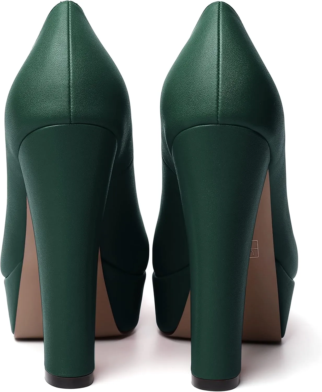 SKYSTERRY Womens Platform Dress Wedding Slip On Matte Round Toe Block High Heel Pumps Shoes 5 Inch