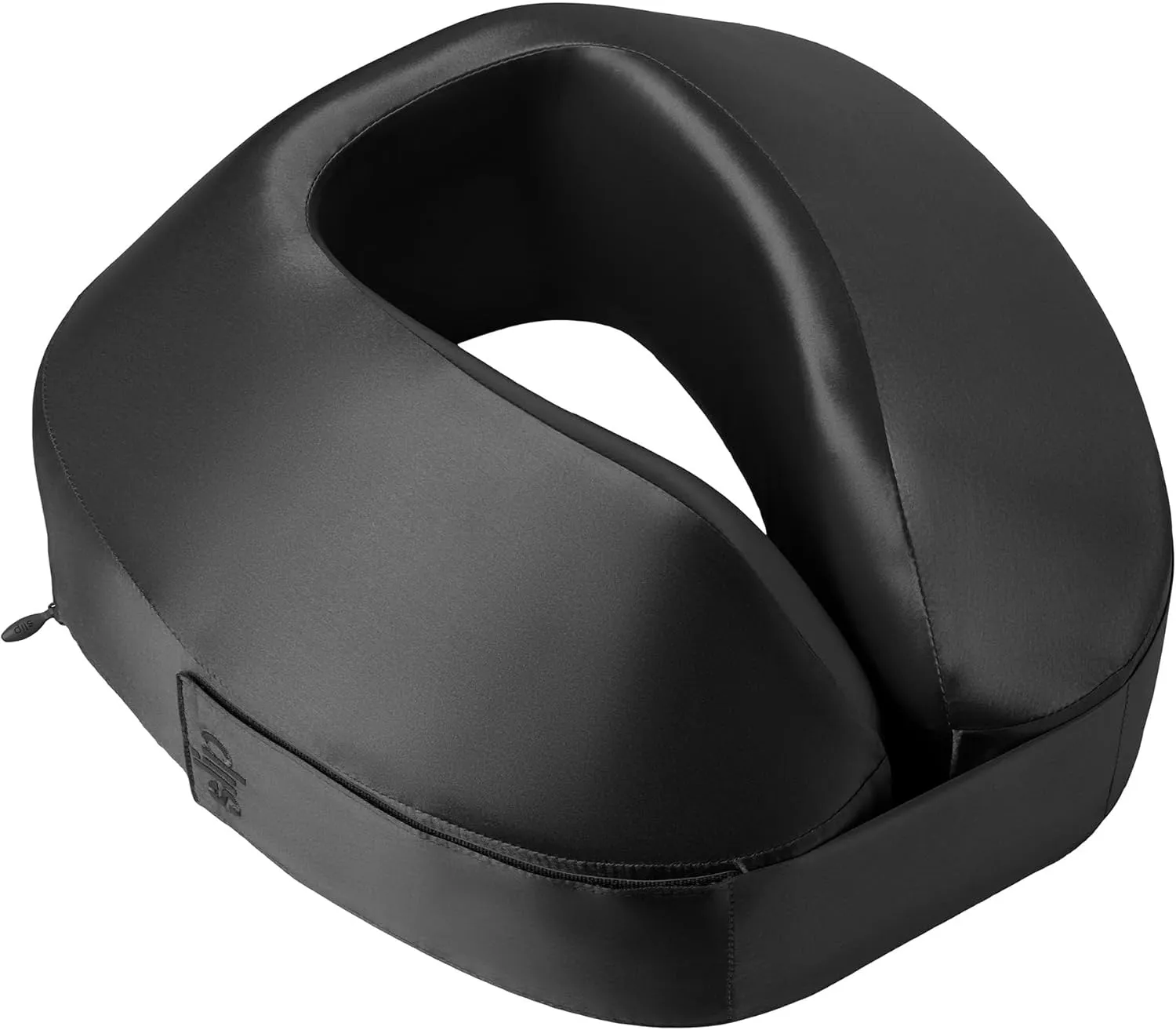 SLIP Jet Setter Travel Pillow - Black | Pure 100% Mulberry Silk | Soft & Comfortable, Ultra Soft & Comfortable - Travel Neck Pillow