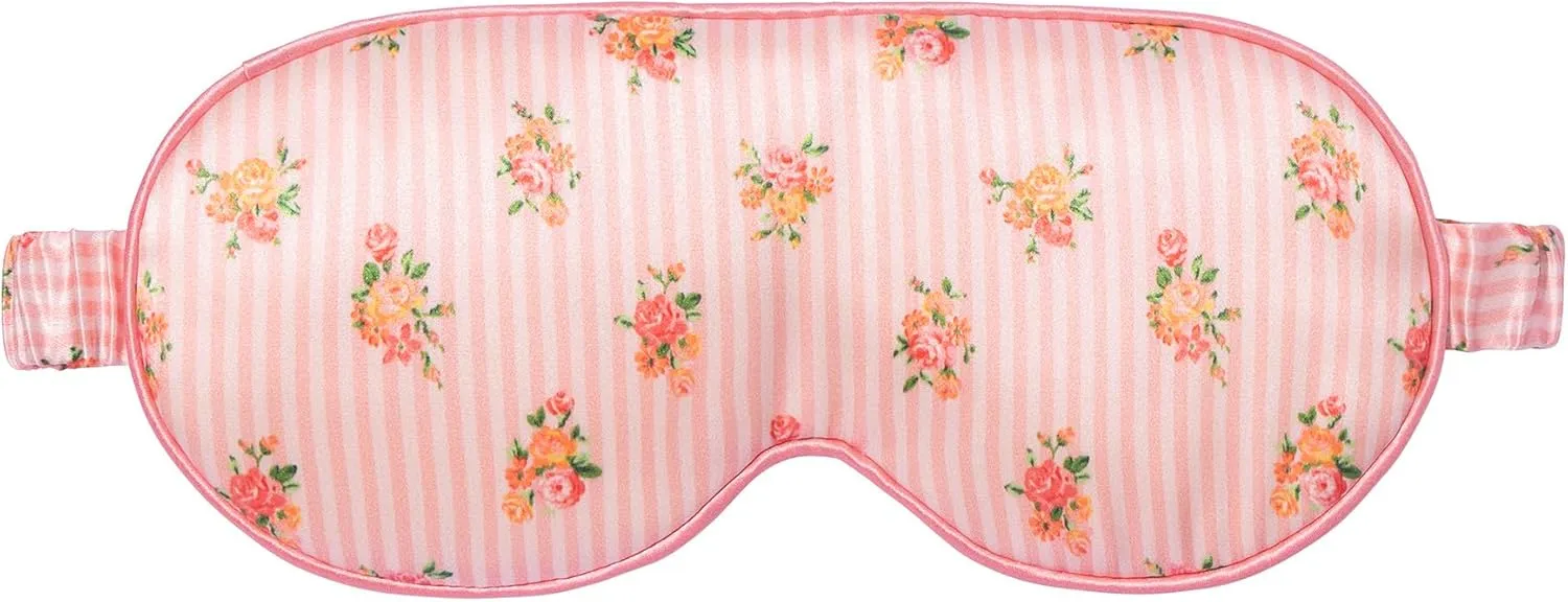 slip Petal Contour Sleep Mask | Pure Silk, 100% Mulberry Silk | Contoured Design for Optimal Light Blocking & Comfort | Soft, Gentle on Skin, Adjustable Strap for Perfect Fit | Ideal for Restful Sleep