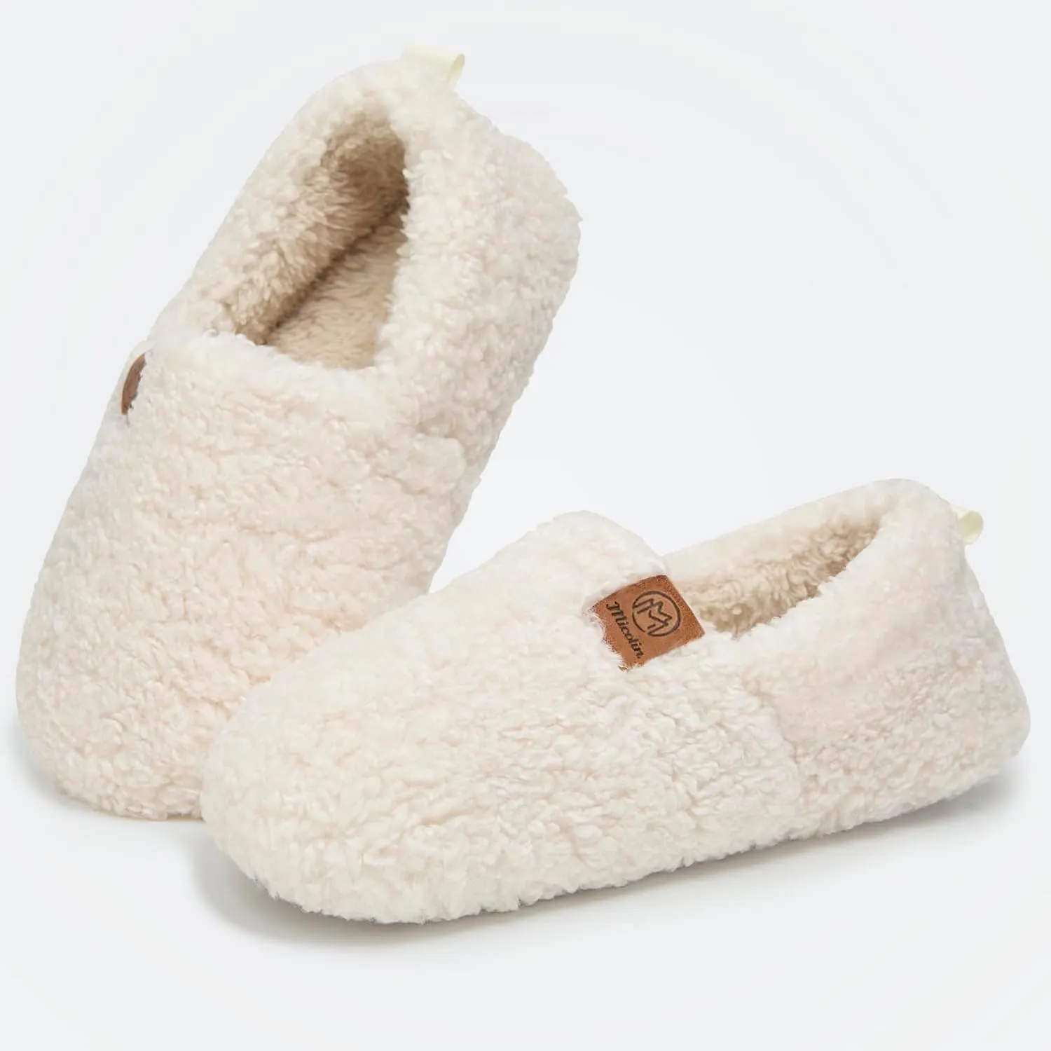 Slippers For Women House Winter Warm With Memory Foam Indoor Fuzzy Cute Comfort Fleece Lining Anti-Skid Soft Loafer Shoes