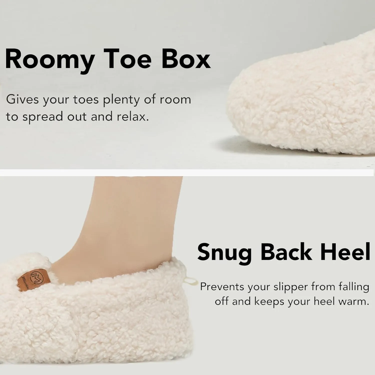 Slippers For Women House Winter Warm With Memory Foam Indoor Fuzzy Cute Comfort Fleece Lining Anti-Skid Soft Loafer Shoes