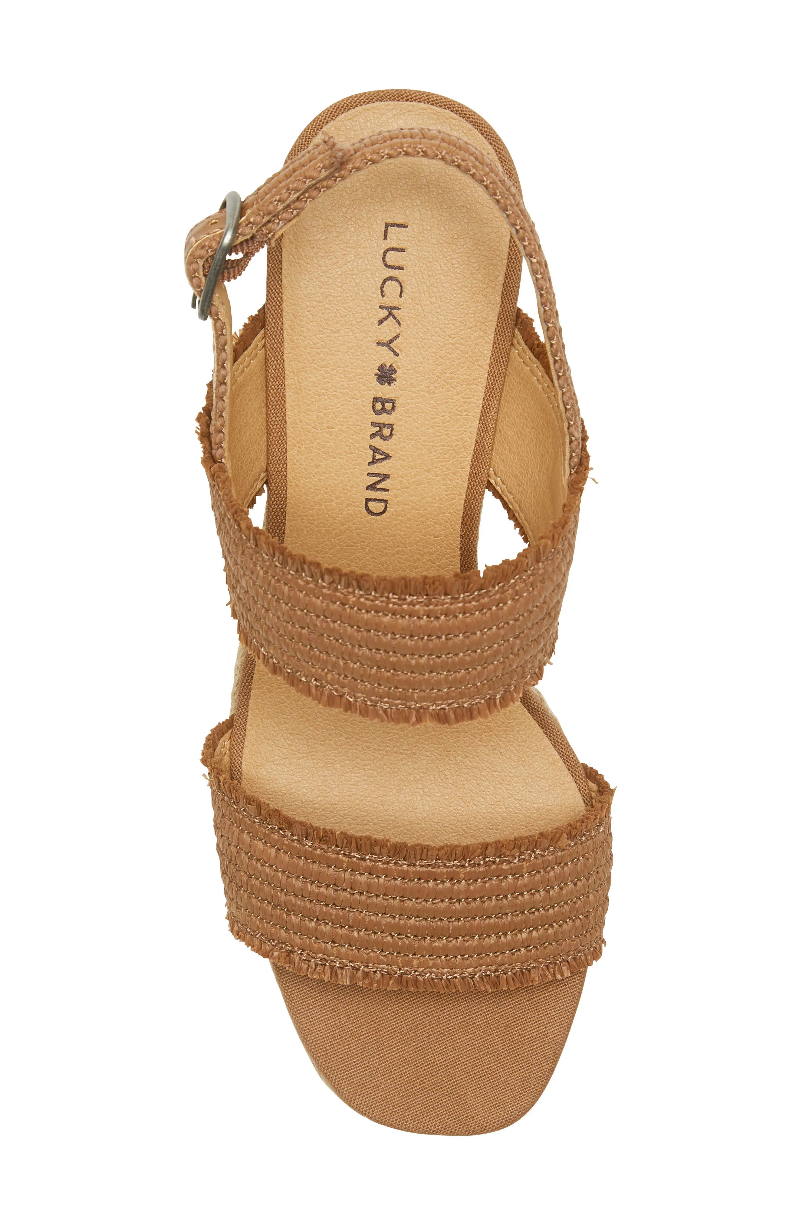 Smart-powered Espadrille Platforms Wedge Lucky Beautifully designed Sandal Latte Minjah Brand Jute-Wrapped Nude