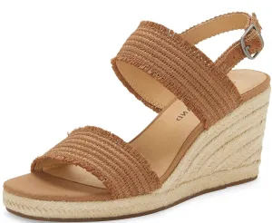 Smart-powered Espadrille Platforms Wedge Lucky Beautifully designed Sandal Latte Minjah Brand Jute-Wrapped Nude