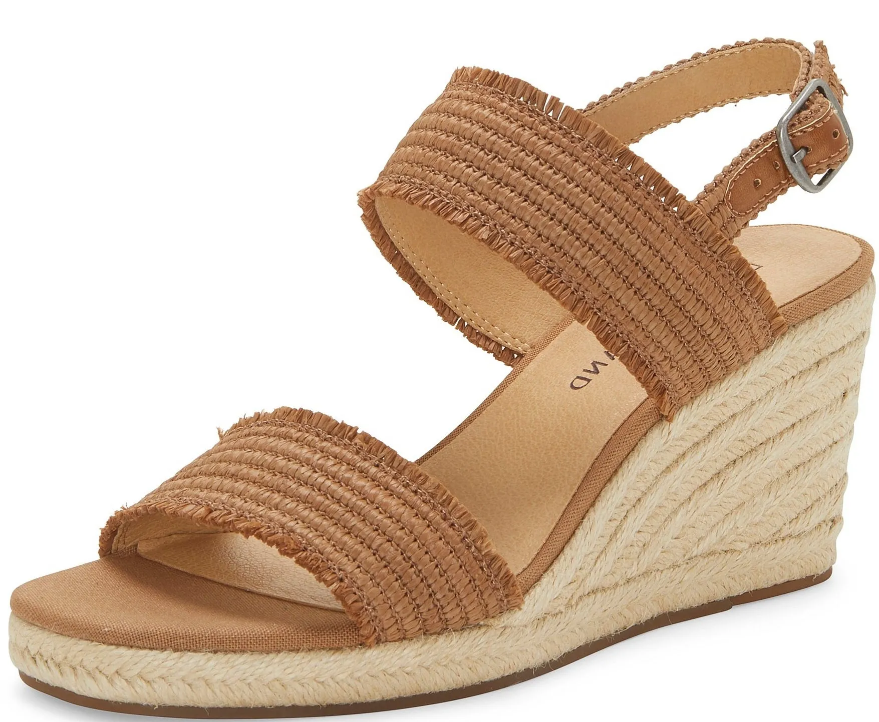 Smart-powered Espadrille Platforms Wedge Lucky Beautifully designed Sandal Latte Minjah Brand Jute-Wrapped Nude
