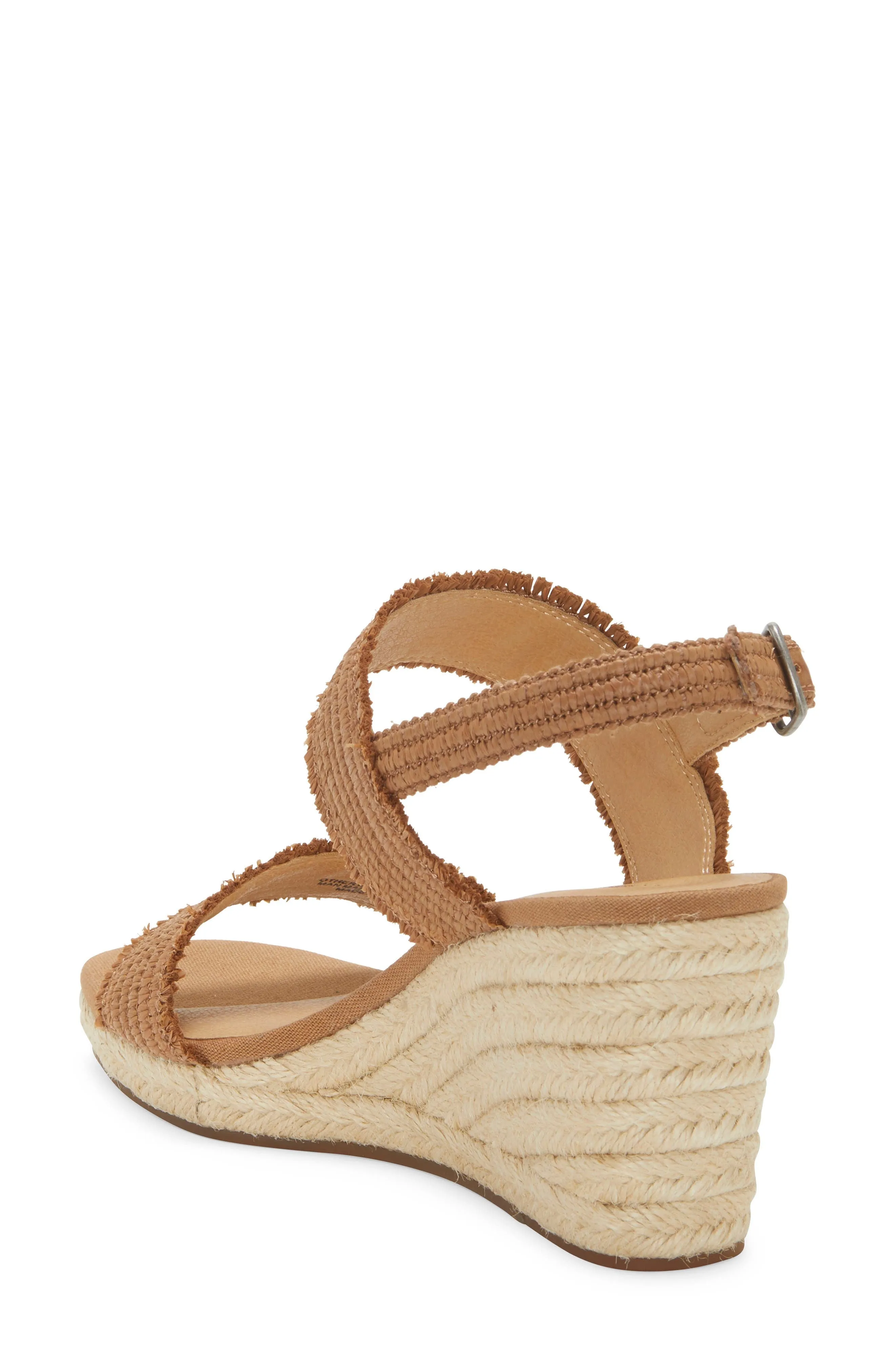 Smart-powered Espadrille Platforms Wedge Lucky Beautifully designed Sandal Latte Minjah Brand Jute-Wrapped Nude