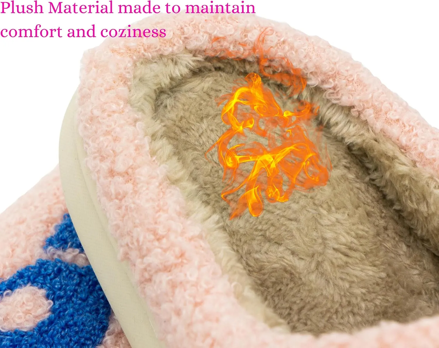 Smiley Face Slippers for Women Soft Plush Lightweight Cozy Indoor and Outdoor Slippers Slip-on House slippers, Slippers for Men Slip-on Anti-Skid Sole Smiley Slippers for girls Cute and Cumfy