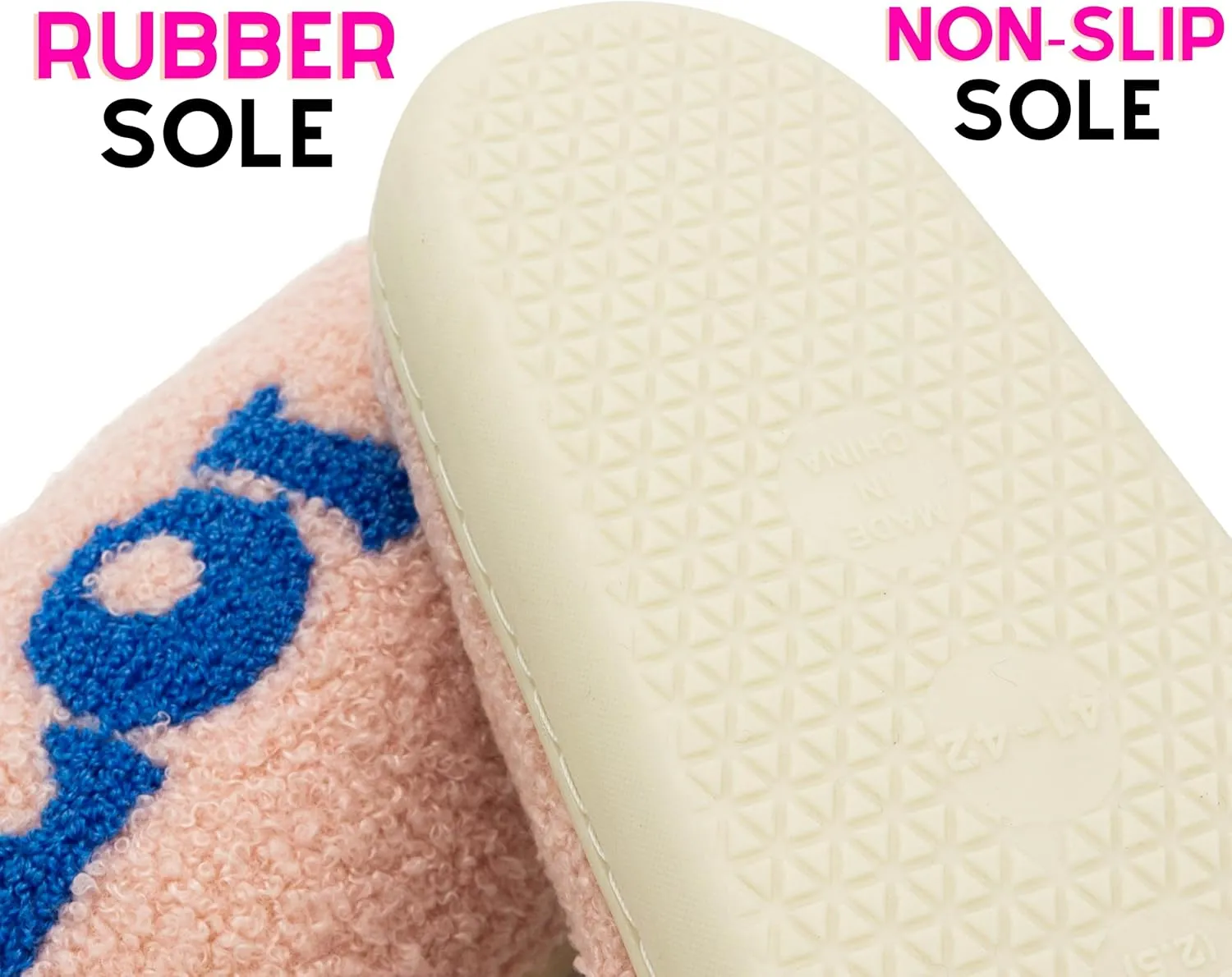 Smiley Face Slippers for Women Soft Plush Lightweight Cozy Indoor and Outdoor Slippers Slip-on House slippers, Slippers for Men Slip-on Anti-Skid Sole Smiley Slippers for girls Cute and Cumfy