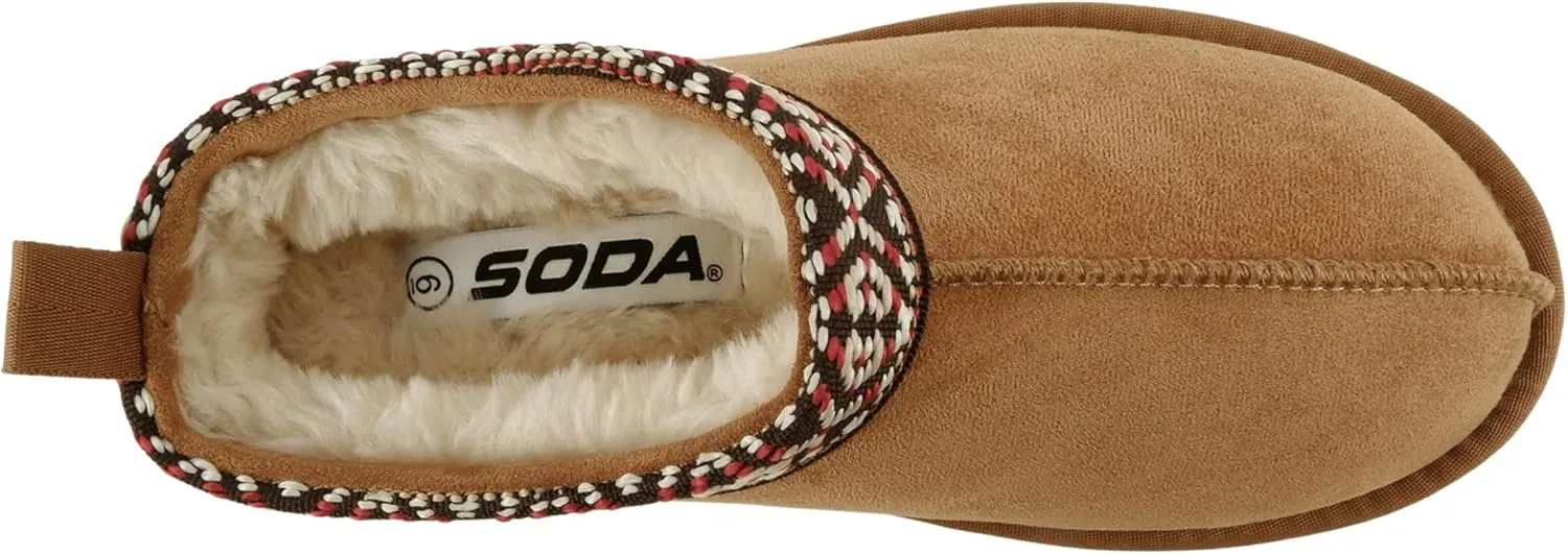 Soda “Ahead” ~ Women Round Toe Flatform Lug Sole Sherpa-lined Booties