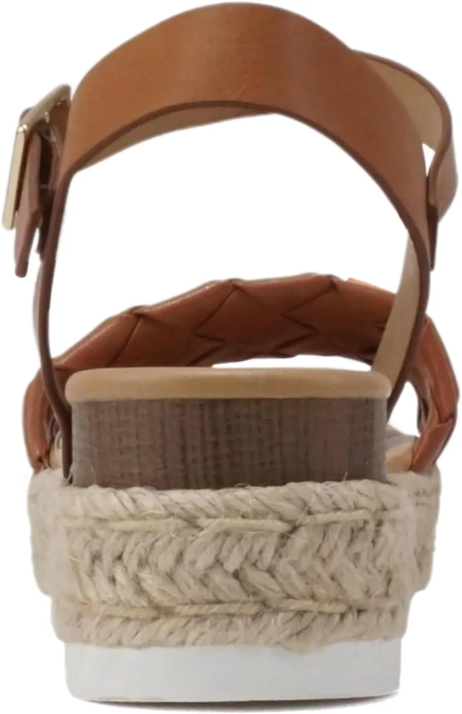 Soda CLIP ~ Women Open Toe Ankle Strap Platform Espadrille Sandal