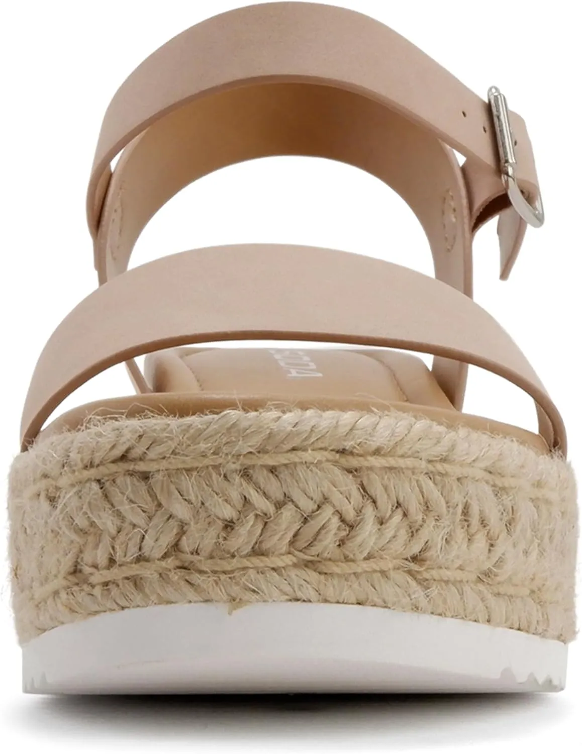 Soda CLIP ~ Women Open Toe Ankle Strap Platform Espadrille Sandal