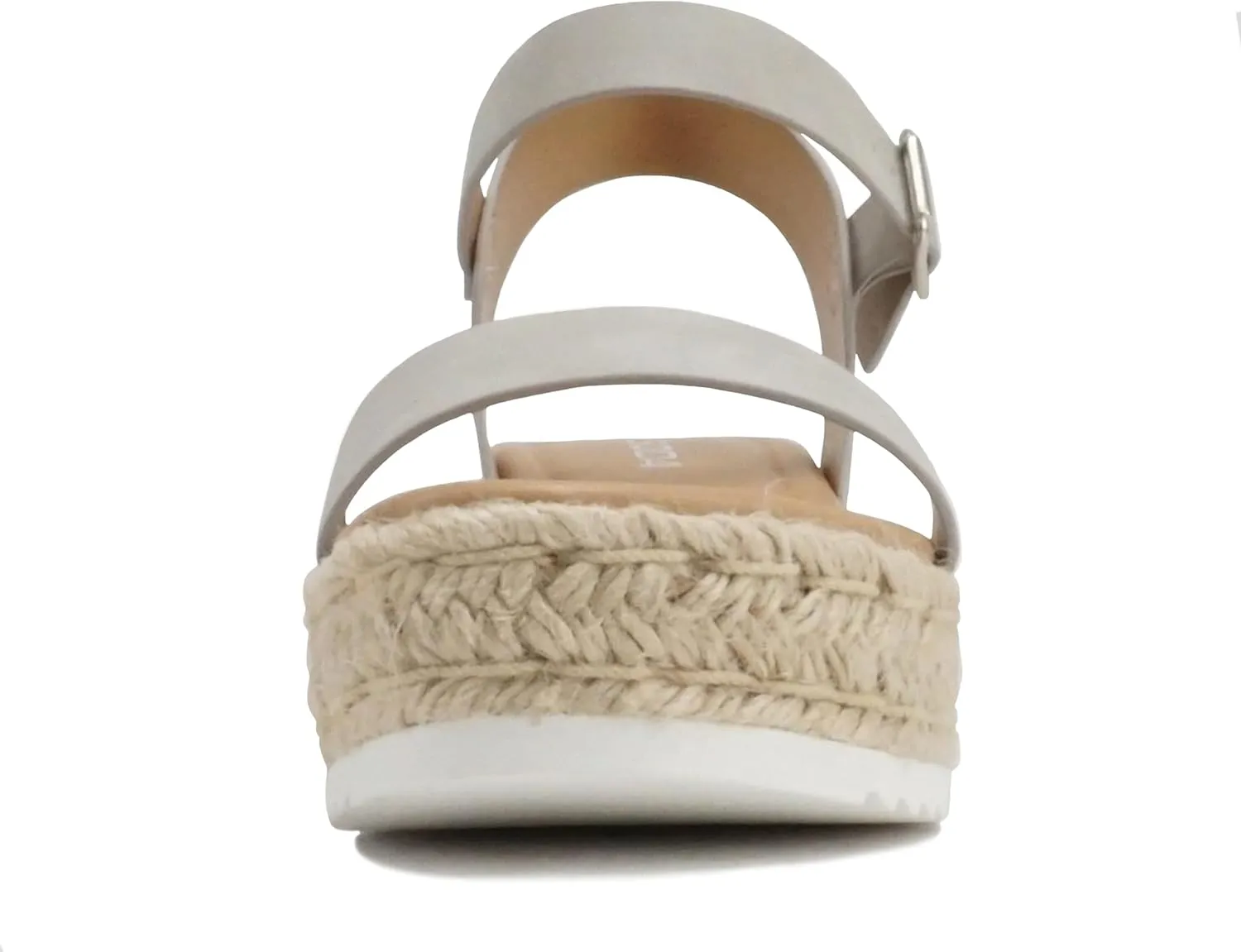 Soda CLIP ~ Women Open Toe Ankle Strap Platform Espadrille Sandal