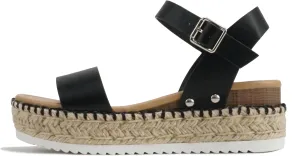 Soda CLIP ~ Women Open Toe Ankle Strap Platform Espadrille Sandal