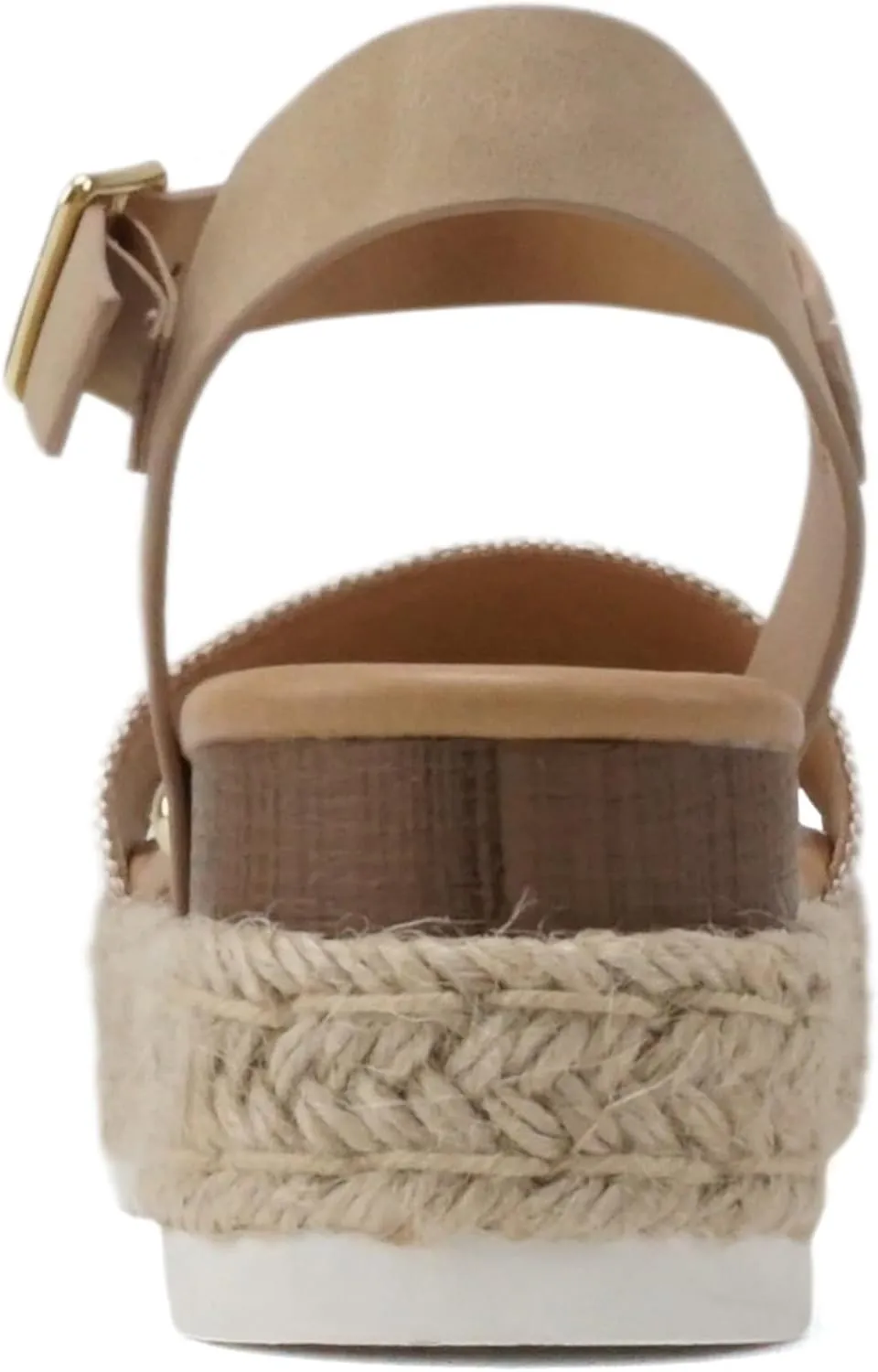 Soda CLIP ~ Women Open Toe Ankle Strap Platform Espadrille Sandal