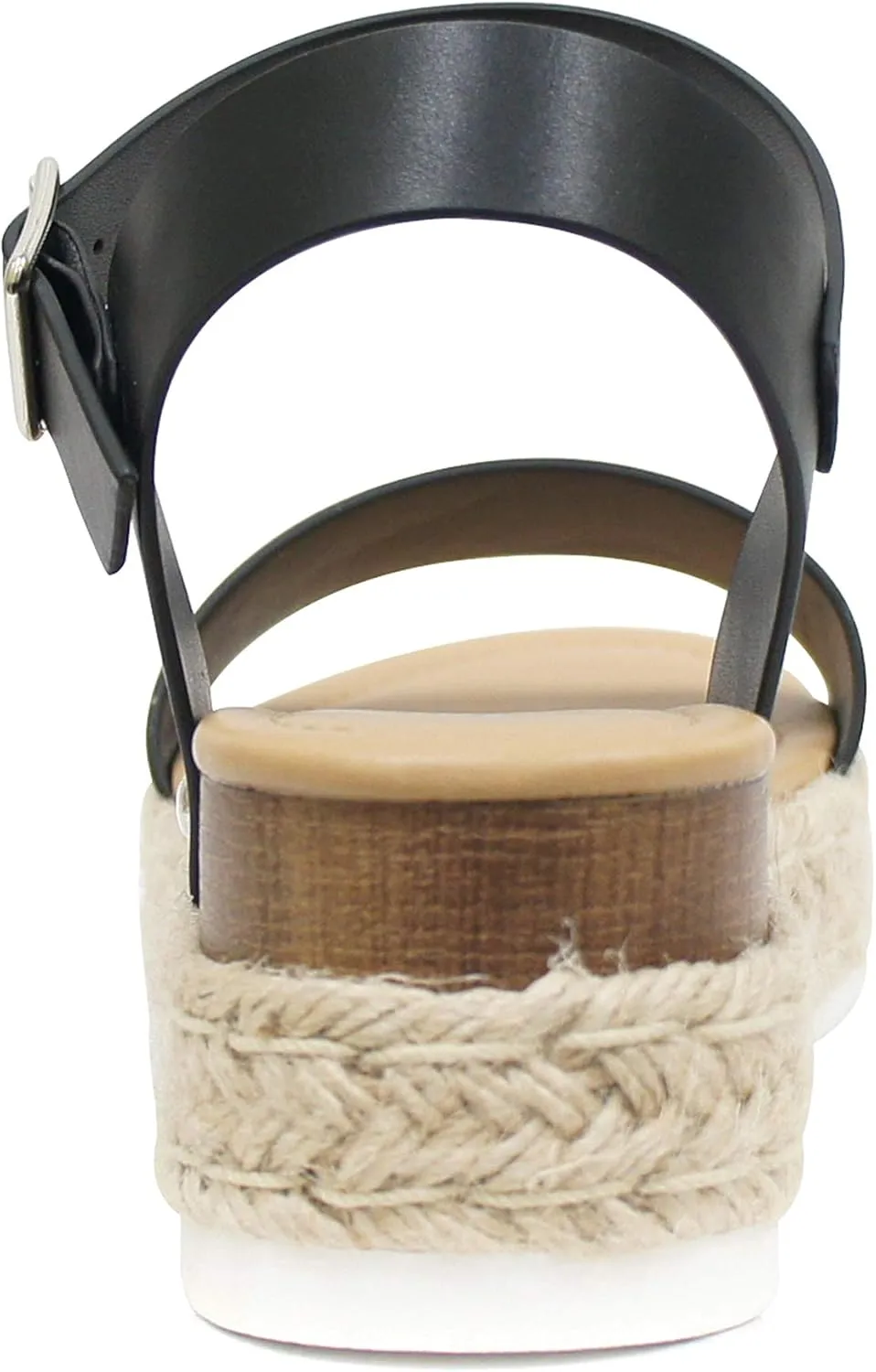 Soda CLIP ~ Women Open Toe Ankle Strap Platform Espadrille Sandal