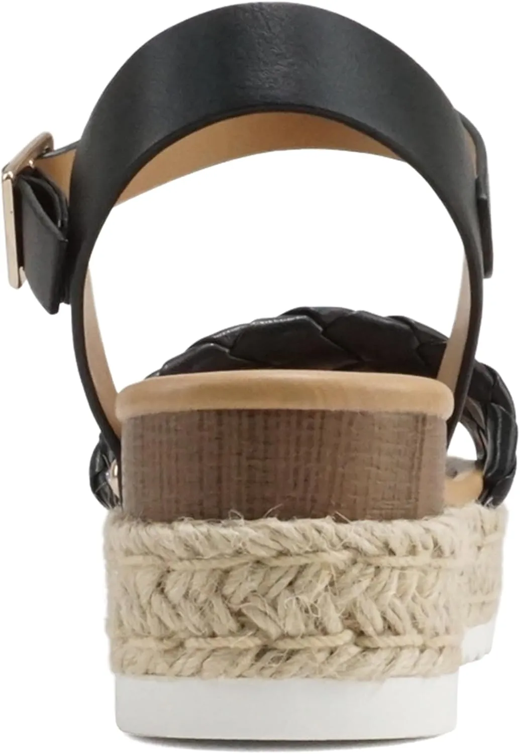 Soda CLIP ~ Women Open Toe Ankle Strap Platform Espadrille Sandal