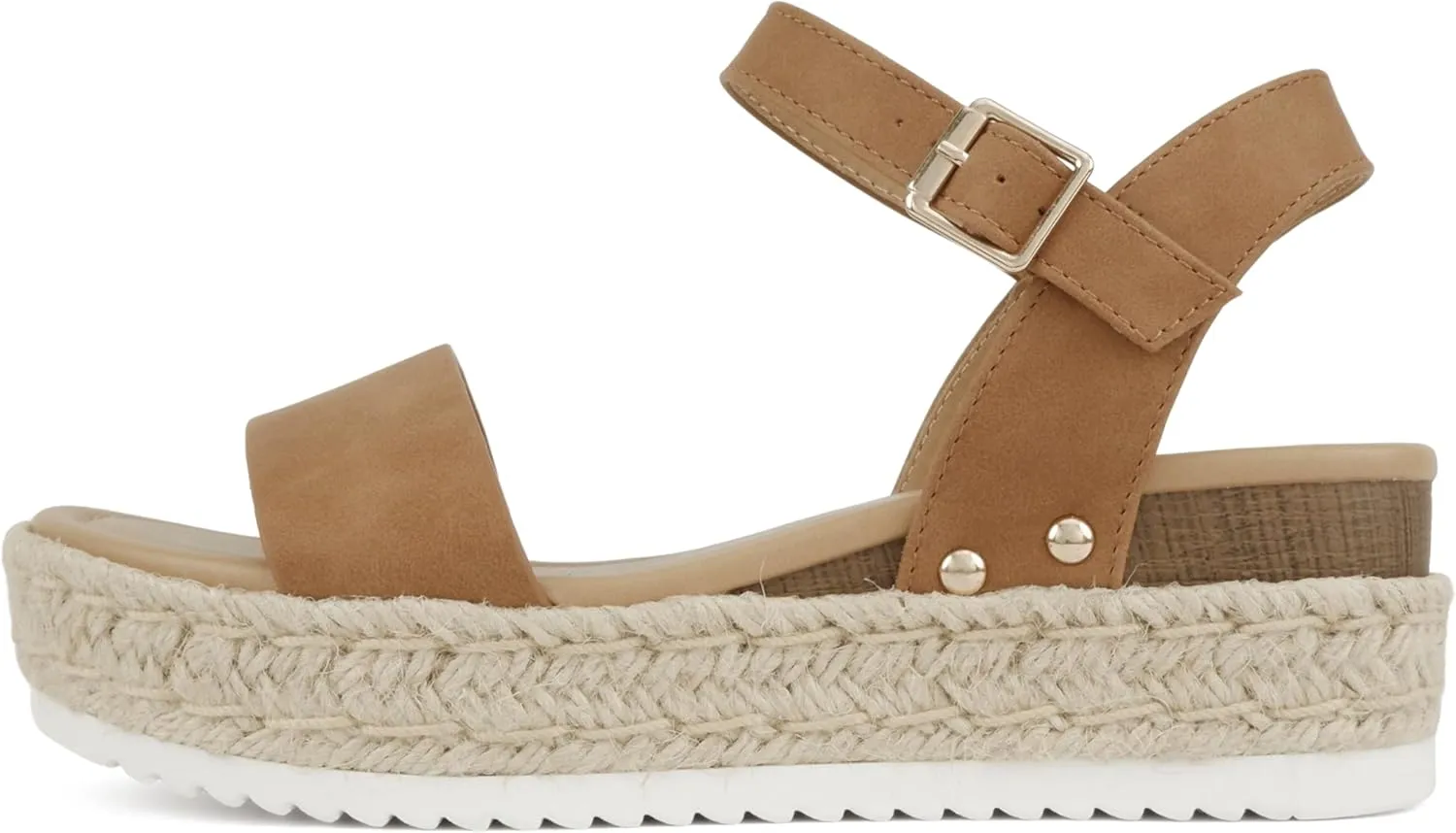 Soda CLIP ~ Women Open Toe Ankle Strap Platform Espadrille Sandal