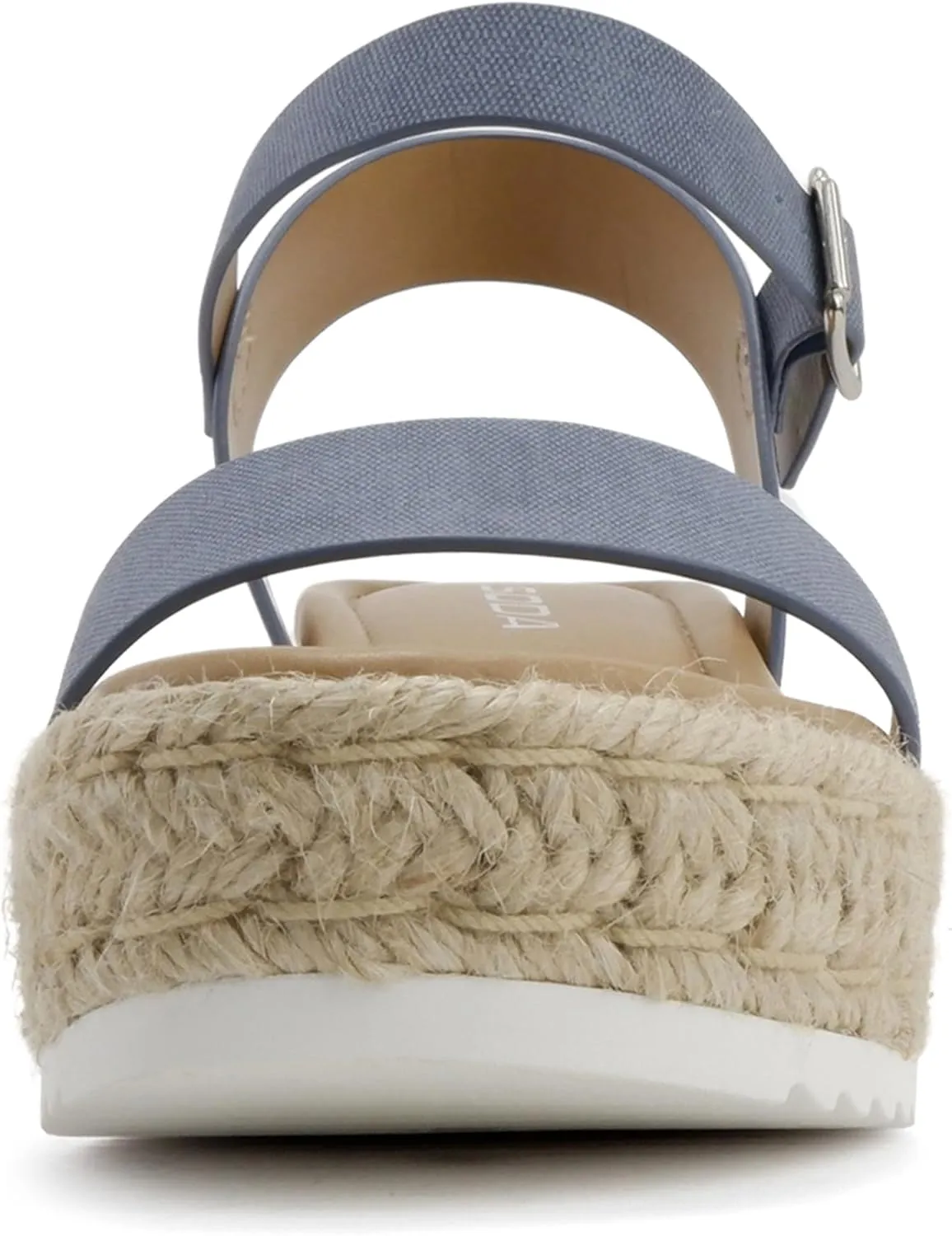 Soda CLIP ~ Women Open Toe Ankle Strap Platform Espadrille Sandal