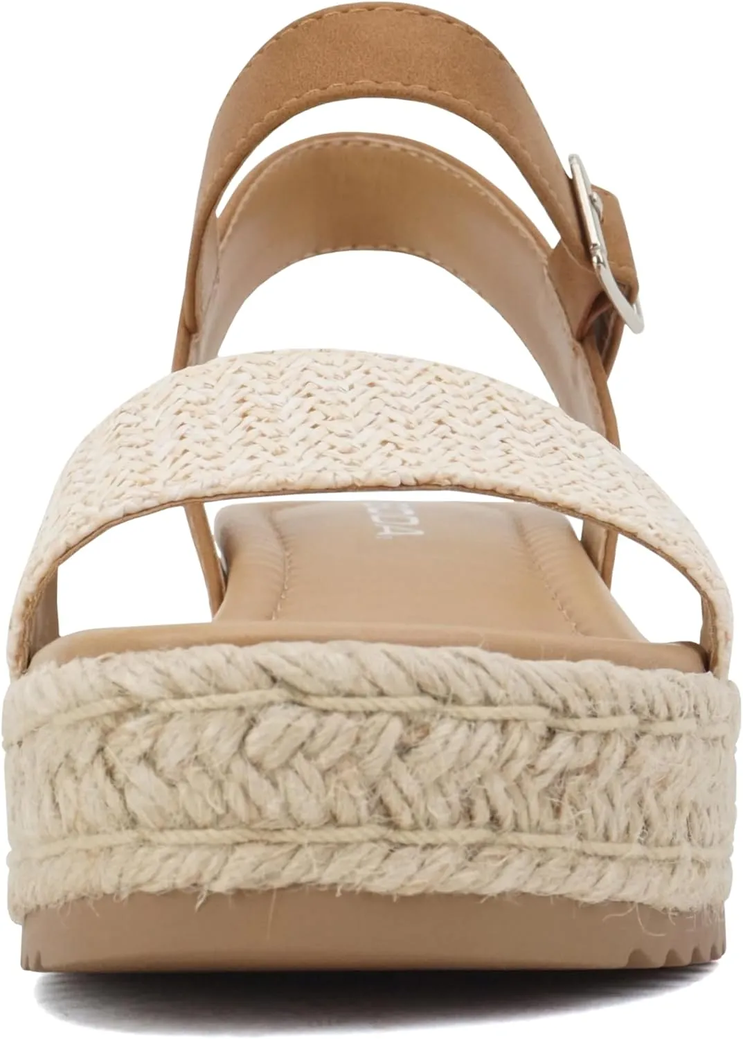 Soda CLIP ~ Women Open Toe Ankle Strap Platform Espadrille Sandal